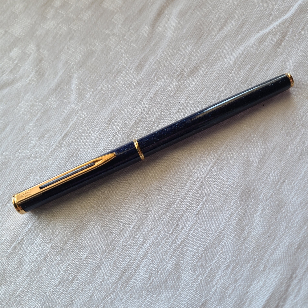 Vintage Waterman Blue and Gold Fountain Pen